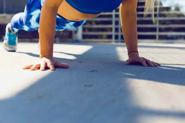 Girl doing pushups