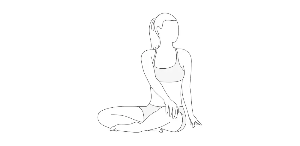 Parivritta Sukhasana (Seated Twist)