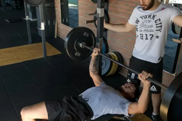 Guy on bench press